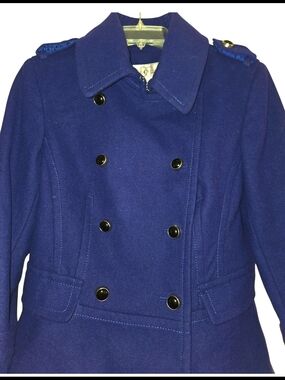 Donatella Women's Double Breasted Wool Pea Coat